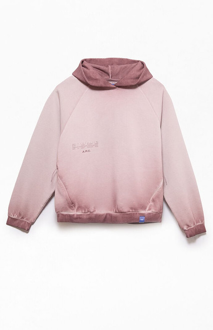 A.R.C. Men's Taupe Rose Vintage Wash Heavyweight Raglan Oversized Fleece Hoodie - 0140484260130