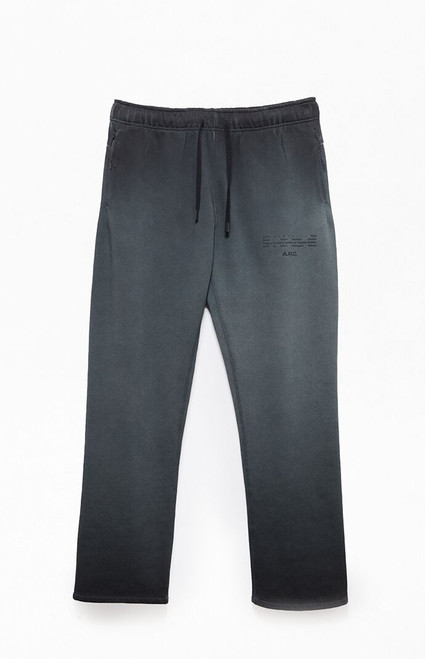 A.R.C. Men's Black Washed Heavyweight Fleece Baggy Sweatpants - 0141484260047