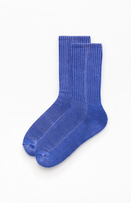 Pacsun Men's Washed Cobalt Blue Crew Socks - 0634485250129