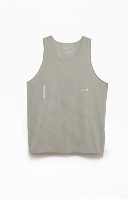A.R.C. Men's Gray Active Perforated Tank Top - 0140484260132