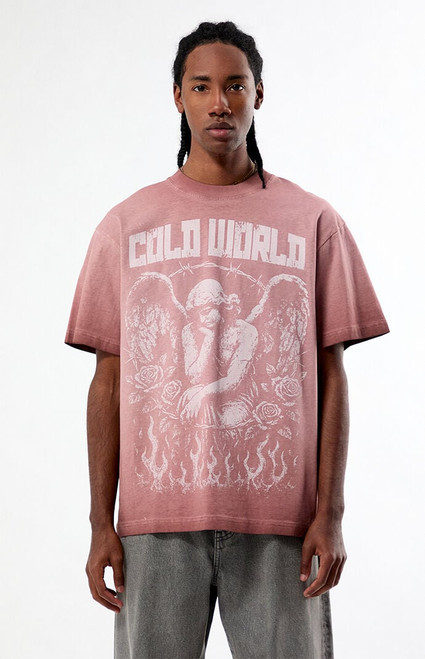 Pacsun Men's Cold World Angel Oversized T-Shirt - 0120522800124