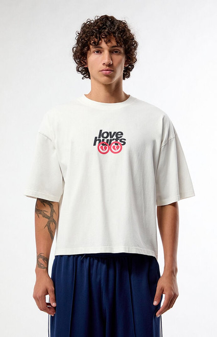 Pacsun Men's Lonely Hearts Club Cropped Boxy T-Shirt - 0120522800108
