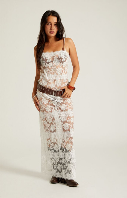 Beverly and Beck Women's Agnes Sheer Lace Festival Maxi Dress - 0870471630016