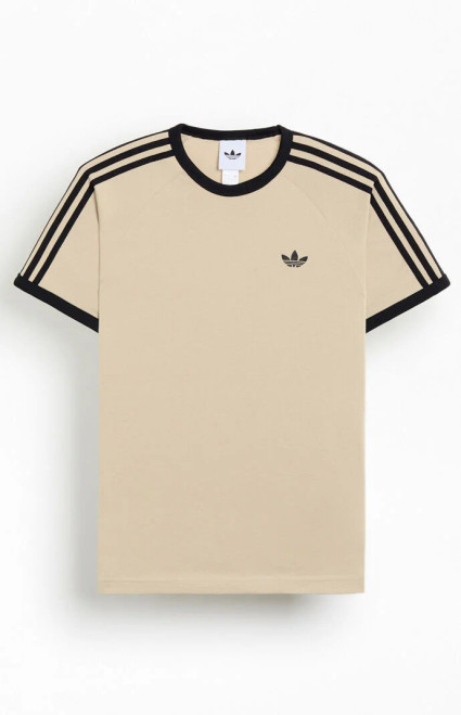 adidas Men's Khaki 3-Stripes T-Shirt - 0097000250046