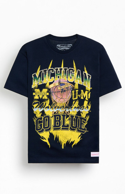 Mitchell & Ness Men's Michigan Wolverines Basketball T-Shirt - 0097514810118