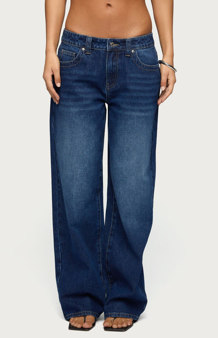 Edikted Women's Rivka Low Rise Baggy Jeans - 0267609690045