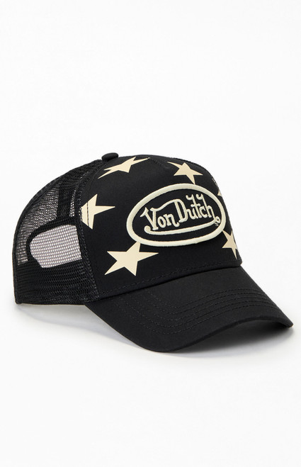Von Dutch Women's Star Studded Trucker Hat - 0643610520015