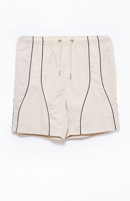Pacsun Men's Cream Piping Track Shorts - 0170610810005