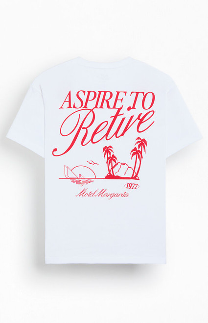Motel Margarita Men's Aspire to Retire Beach T-Shirt - 0097610630012