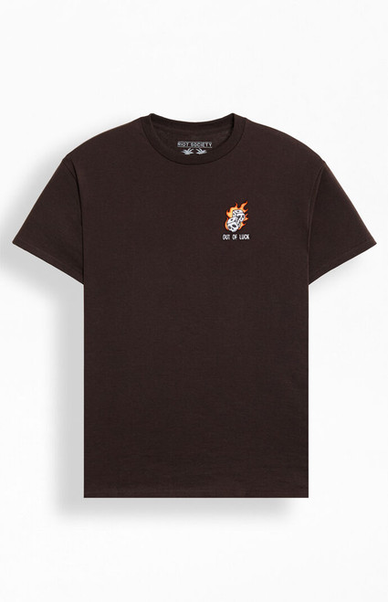 Riot Society Men's No Luck Dice Embroidered T-Shirt - 0097448870027