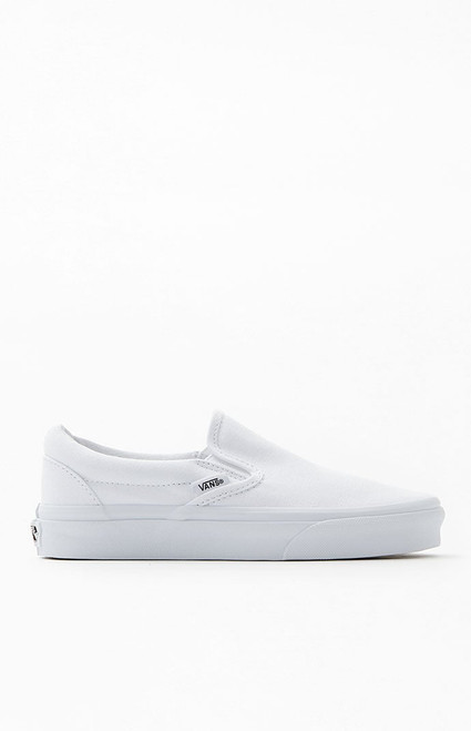 Vans Men's Classic Slip-On White Shoes - 0530037915656010
