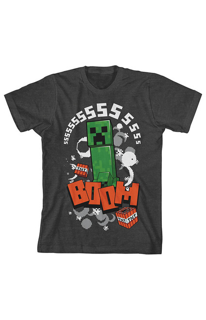 Kids Minecraft Creeper Character T-Shirt - 0781603580103