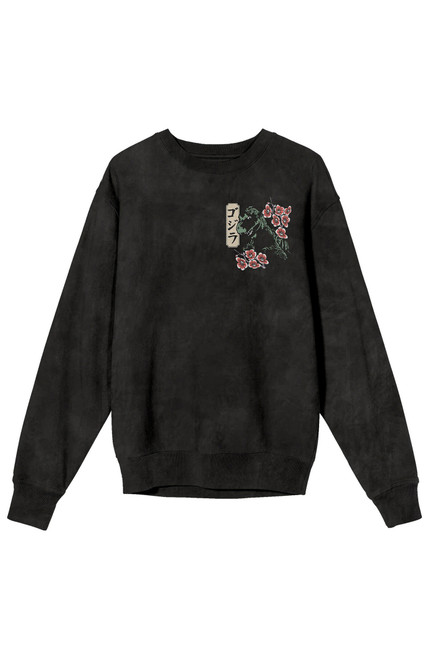 Men's Godzilla Vintage-Inspired Crew Neck Sweatshirt - 0234603580009