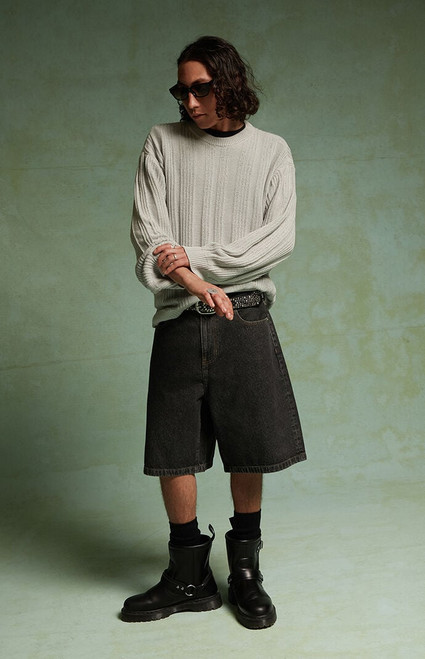 FIELD OF STUDY Men's by Pacsun Tonal Stripe Long Sleeve Sweater - 0128484260053
