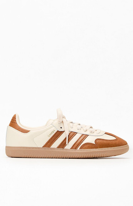 adidas Women's Cream & Brown Samba OG Sneakers - 0542000250149
