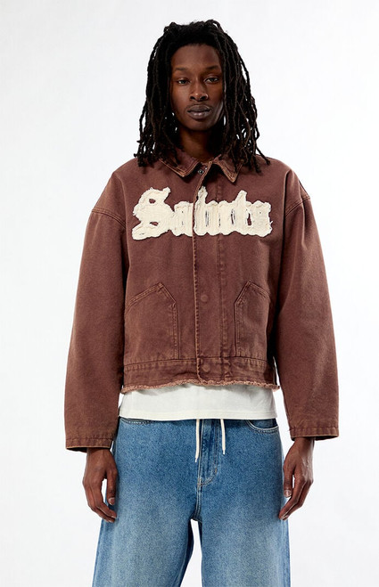 Pacsun Men's Saints Raw Applique Gas Jacket - 0201519270082
