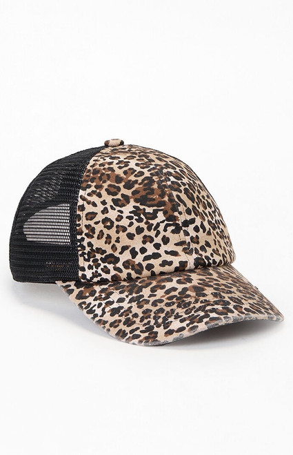 John Galt Women's Leopard Trucker Hat - 0679601600326