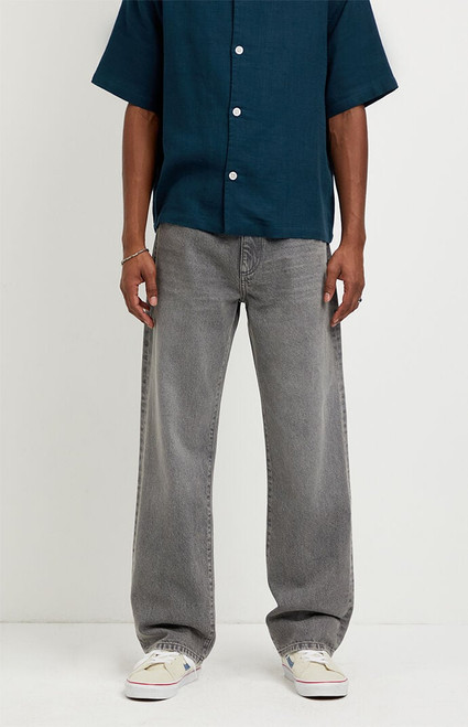 Pacsun Men's Logan Relaxed Straight Jeans Gray - 0131602840048