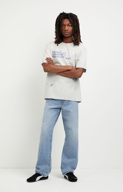Pacsun Men's Logan Relaxed Straight Jeans Light Blue - 0131242100101