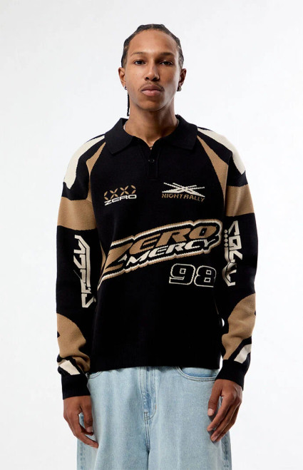 Pacsun Men's Zero Mercy Knit Polo Sweater - 0128522800008