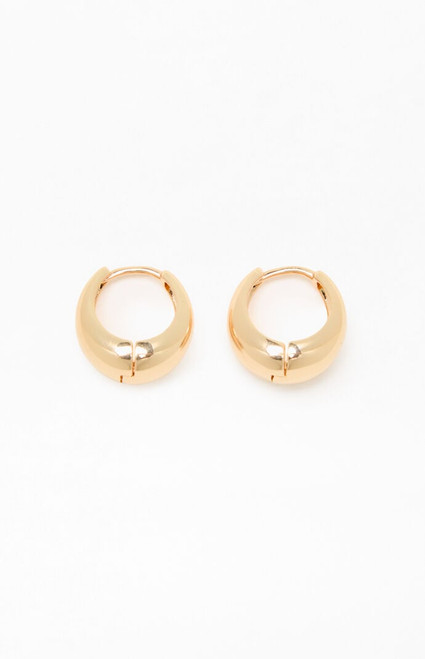 John Galt Women's Gold Chunky Hoop Earrings - 0679601600246