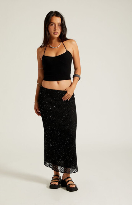 Beverly and Beck Women's Sequin Midi Skirt - 0840461580011