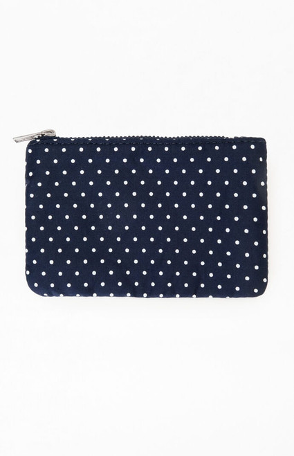 John Galt Women's Navy Polka Dot Coin Purse - 0679601600325