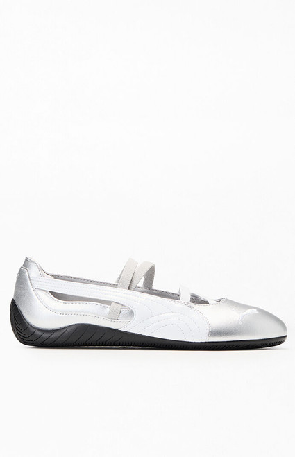 Puma Women's Silver Speedcat Ballet Python Sneakers - 0542497750054