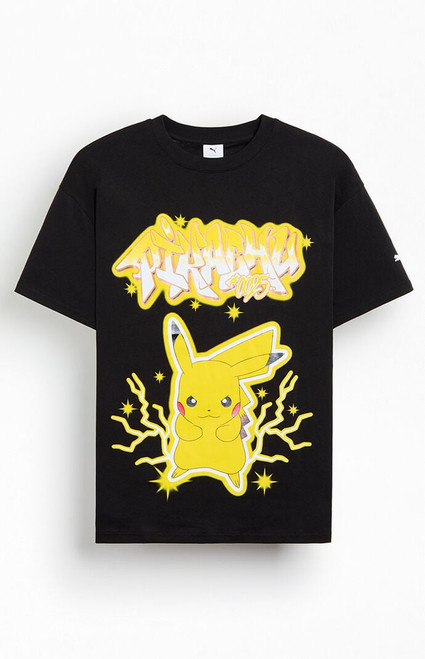 Puma Men's PokÃ©mon x Hoops Pikachu T-Shirt - 0097497750029