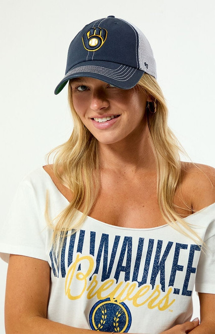 47 Brand Women's Milwaukee Brewers Trucker Hat - 0643600540097