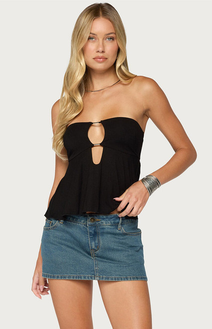Edikted Women's Nikita Strapless Cutout Top - 0260609690062
