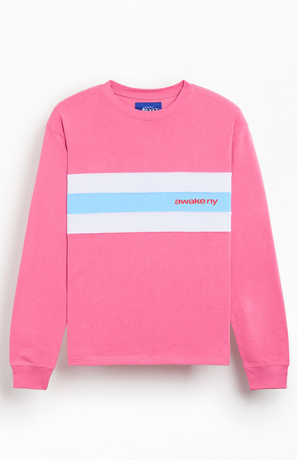 Awake NY Men's Striped Long Sleeve T-Shirt - 0125603440097