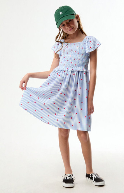 Pacsun Kids Kids Striped Heart Short Sleeve Dress - 0787461580041