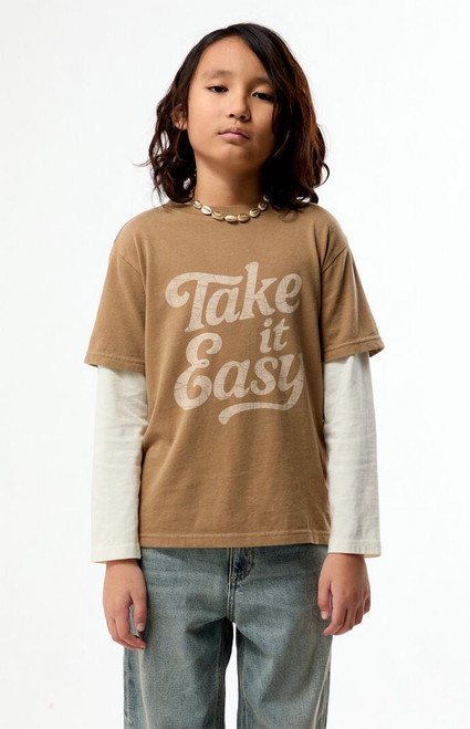 Pacsun Kids Kids Take It Easy 2fer Long Sleeve T-Shirt - 0783468680004