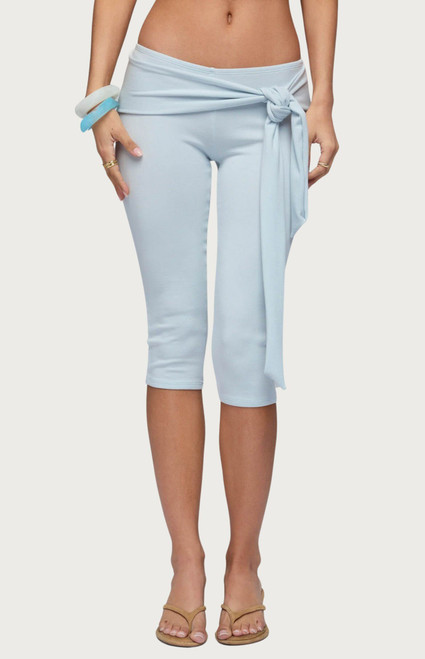 Edikted Women's Adara Tie Capri Pants - 0268609690037