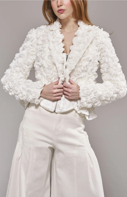 AZALEA WANG Women's Rosette Blazer - 0272611590007