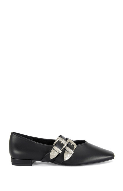 AZALEA WANG Women's Marius Black Western Ballet Flats - 0275611590003