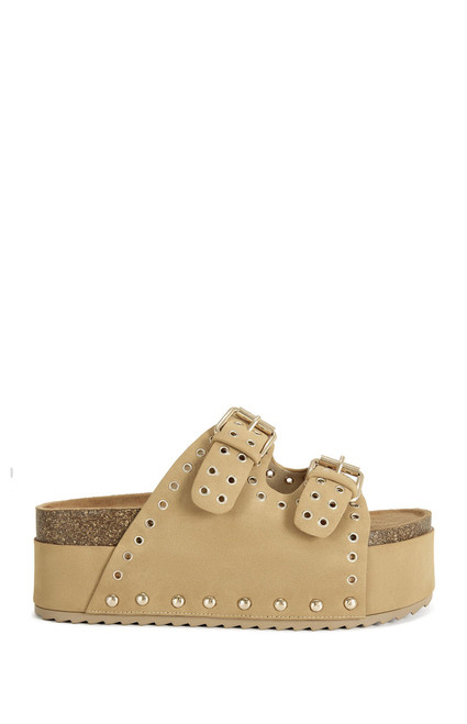 AZALEA WANG Women's Algedi Grommet Platform Sandals - 0275611590004