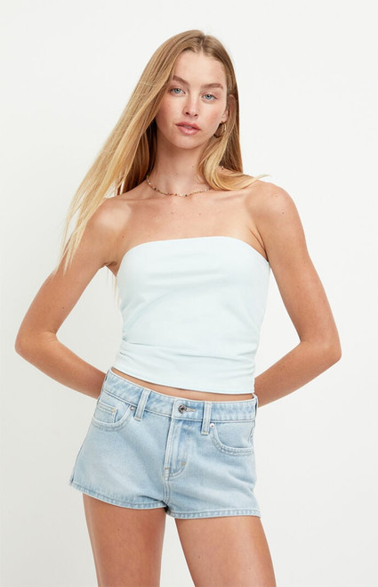 Pacsun Women's Jamie Low Rise Jean Micro Shorts Light Blue - 0829611110004