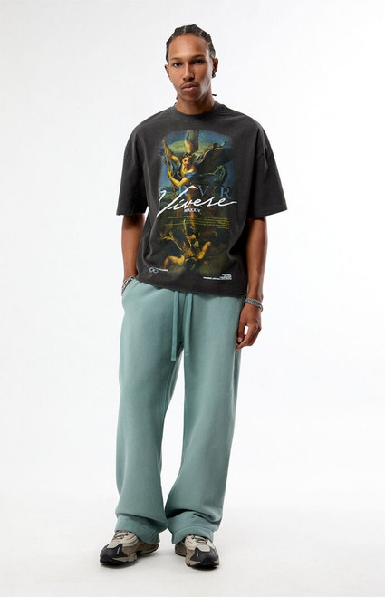 Pacsun Men's Blue Fleece Extreme Baggy Sweatpants - 0133484260044