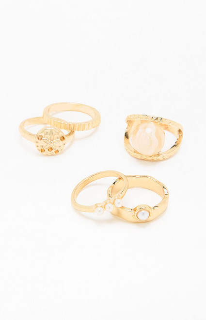 Pacsun Women's 5 Pack Juniper Rings - 0656448200006