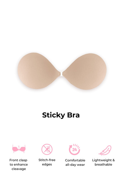 BOOMBA Women's Backless Strapless Sticky Bra - 0276611780007