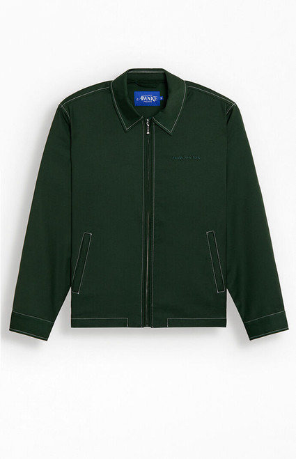Awake NY Men's Lightweight Wool Harrington Jacket - 0202603440024