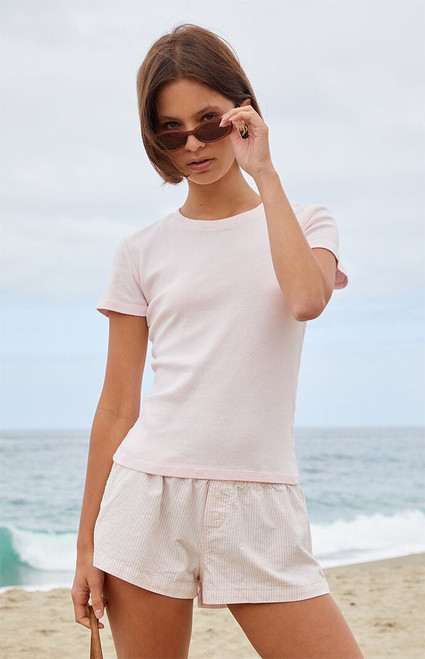 John Galt Women's Pink Loreen T-Shirt - 0704601601562
