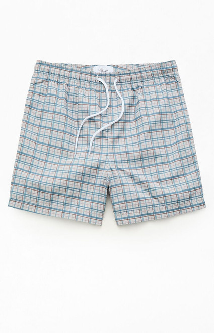 Pacsun Men's Multi Plaid 4.5" Swim Trunks - 0150517680017