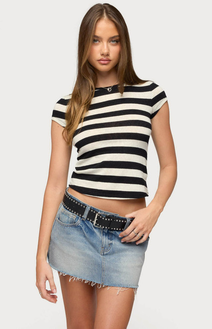 Edikted Women's Annabeth Striped Top - 0262609690034