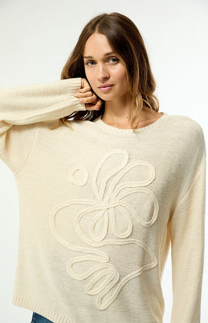 Billabong Women's Soft Wave Textured Floral Sweater - 0740611030004