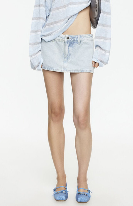 LIONESS Women's Rhode Denim Mini Skort - 0840511950025