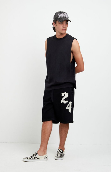 Pacsun Men's 24 Applique Fleece Baggy Sweat Shorts - 0170519270056