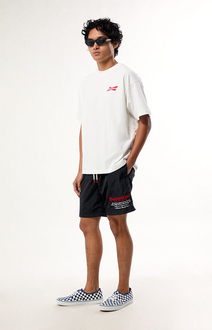 Budweiser Men's by Pacsun Crinkle 6.5" Swim Trunks - 0150603490290